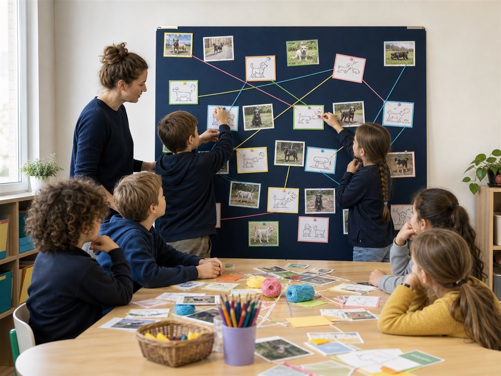 Alunni della scuola primaria costruiscono una mappa visuale delle posture del cane